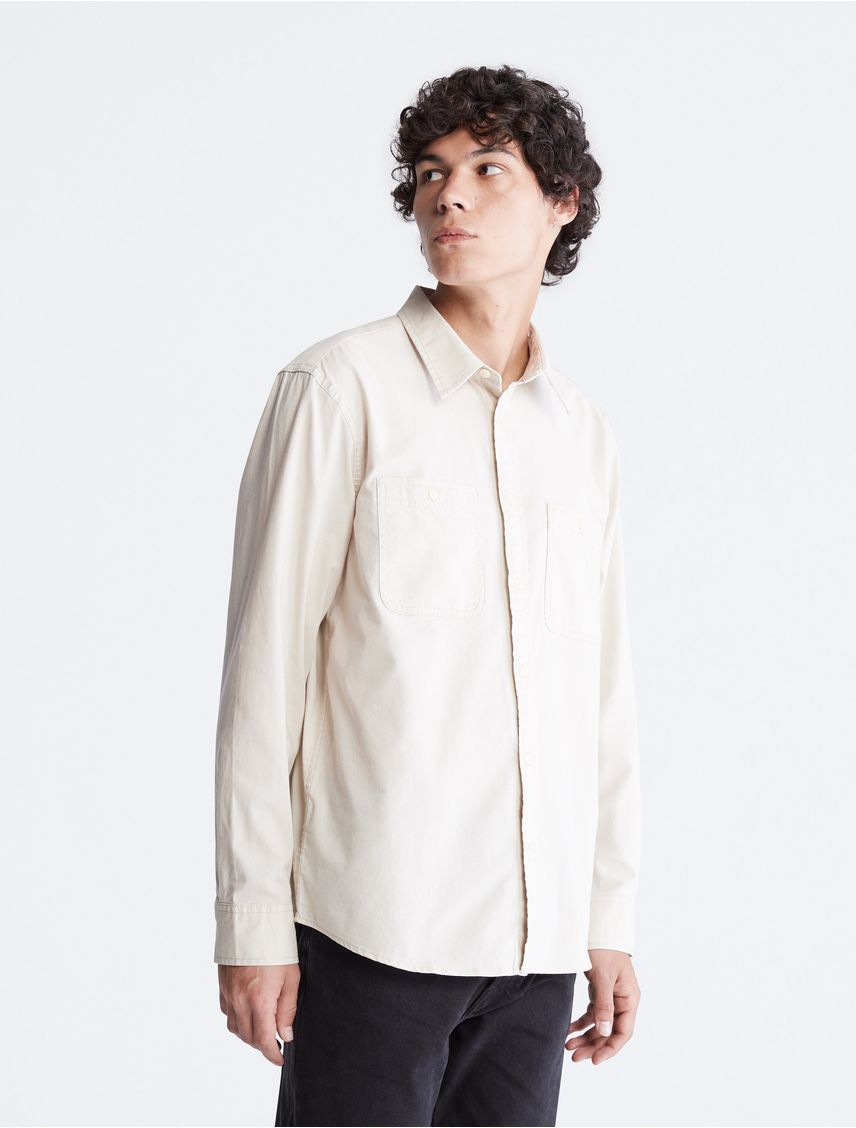 Camisa Manga Larga con Logo Bordado