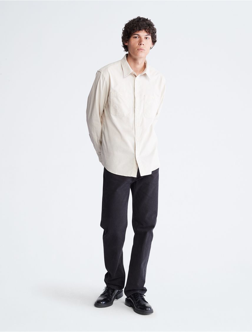 Camisa Manga Larga con Logo Bordado