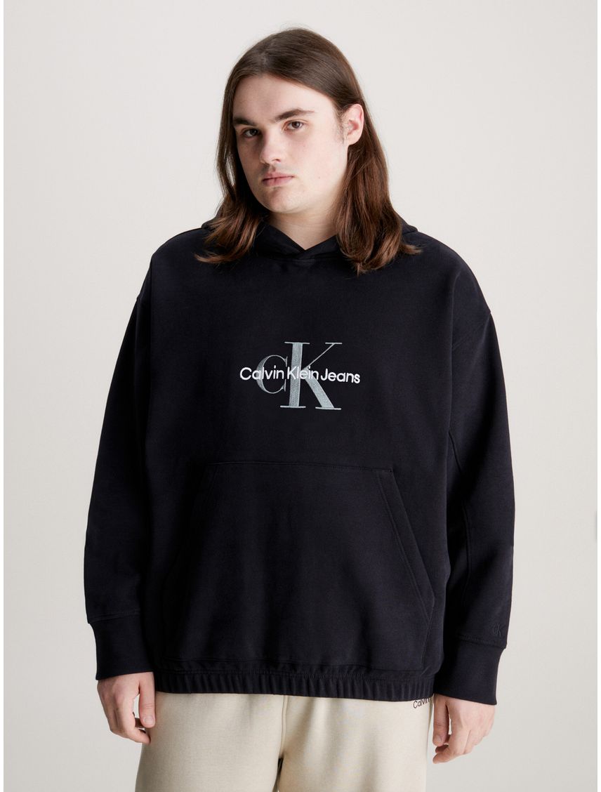 Buzo oversize con capucha y monograma