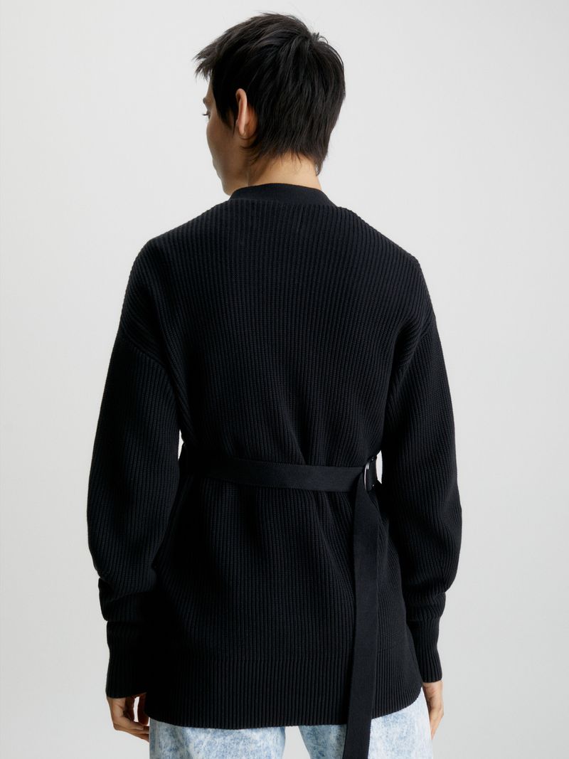 Cardigan-suelto-con-lazo-frontal