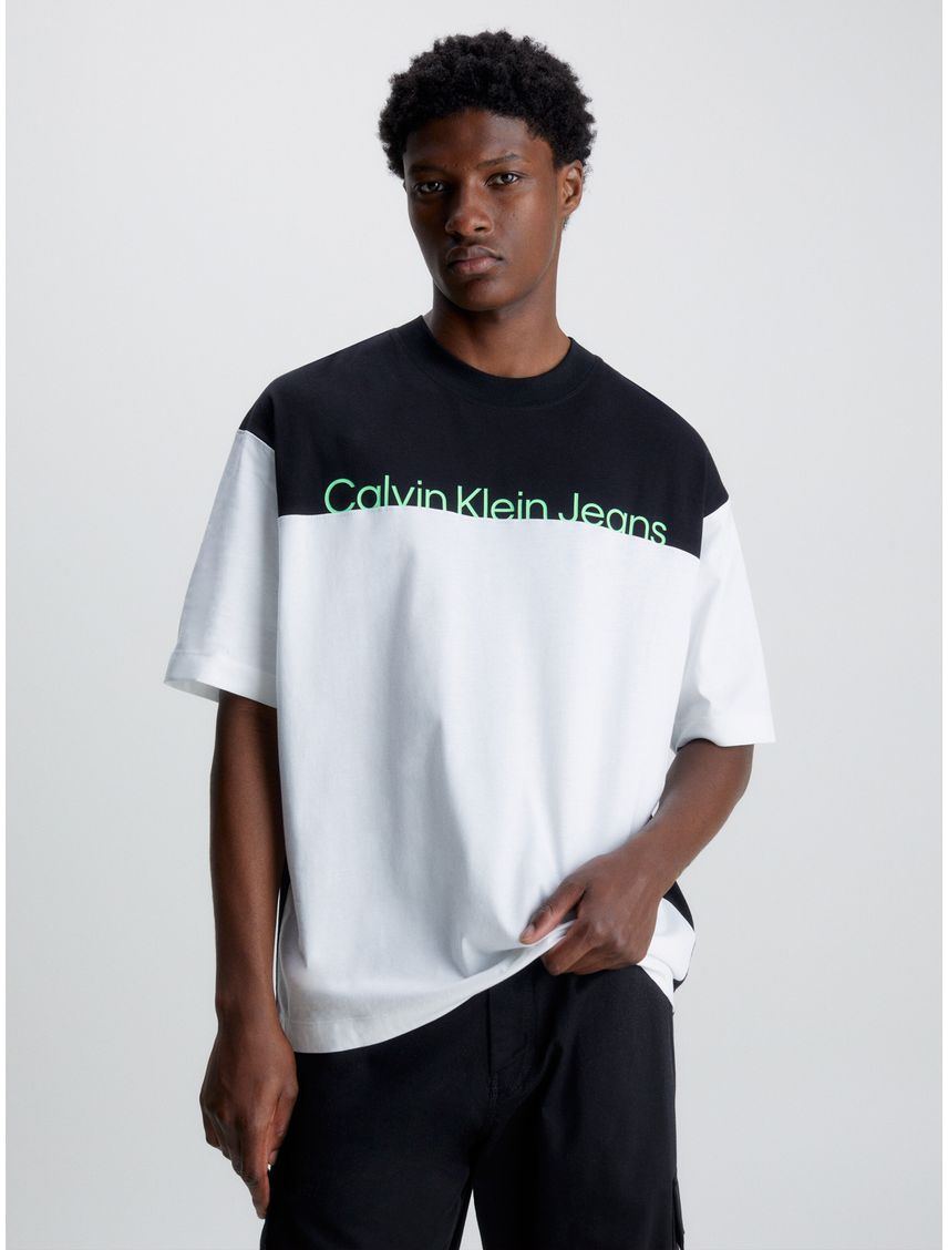 Remera oversize color block