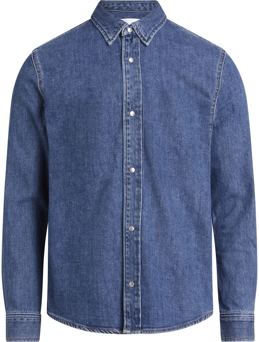 Remera slim denim manga larga