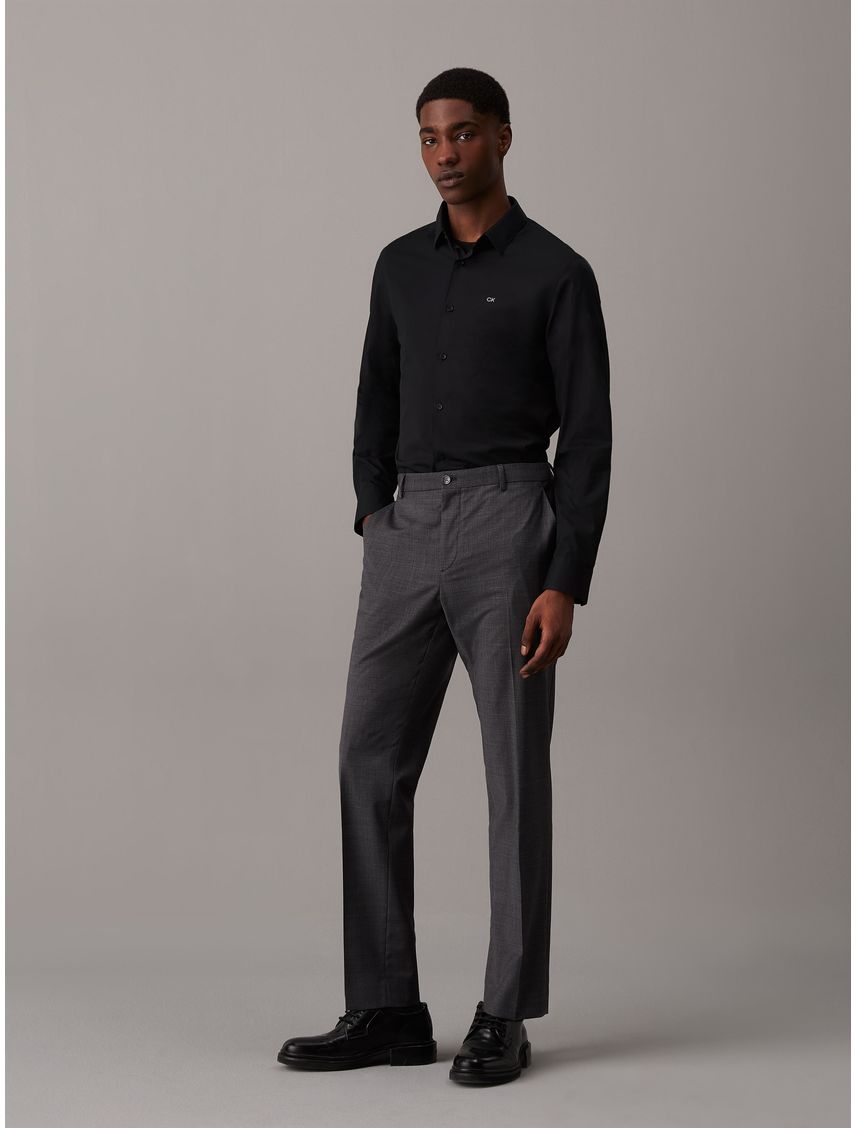 Camisa de Poplín Elástico Slim Fit