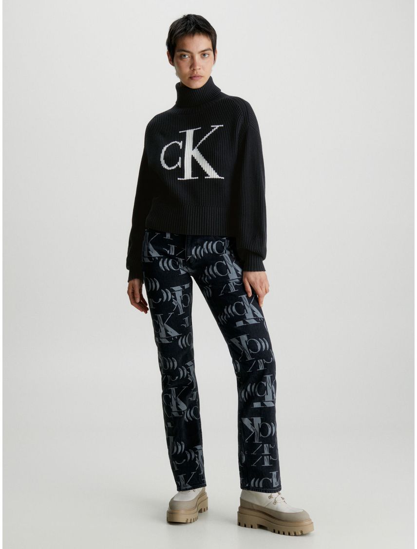 Sweater holgado con monograma