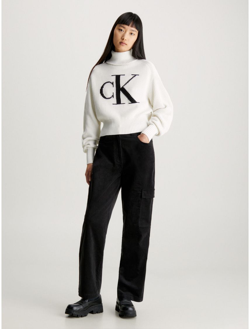 Sweater holgado con monograma