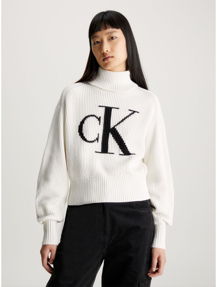 Sweater holgado con monograma