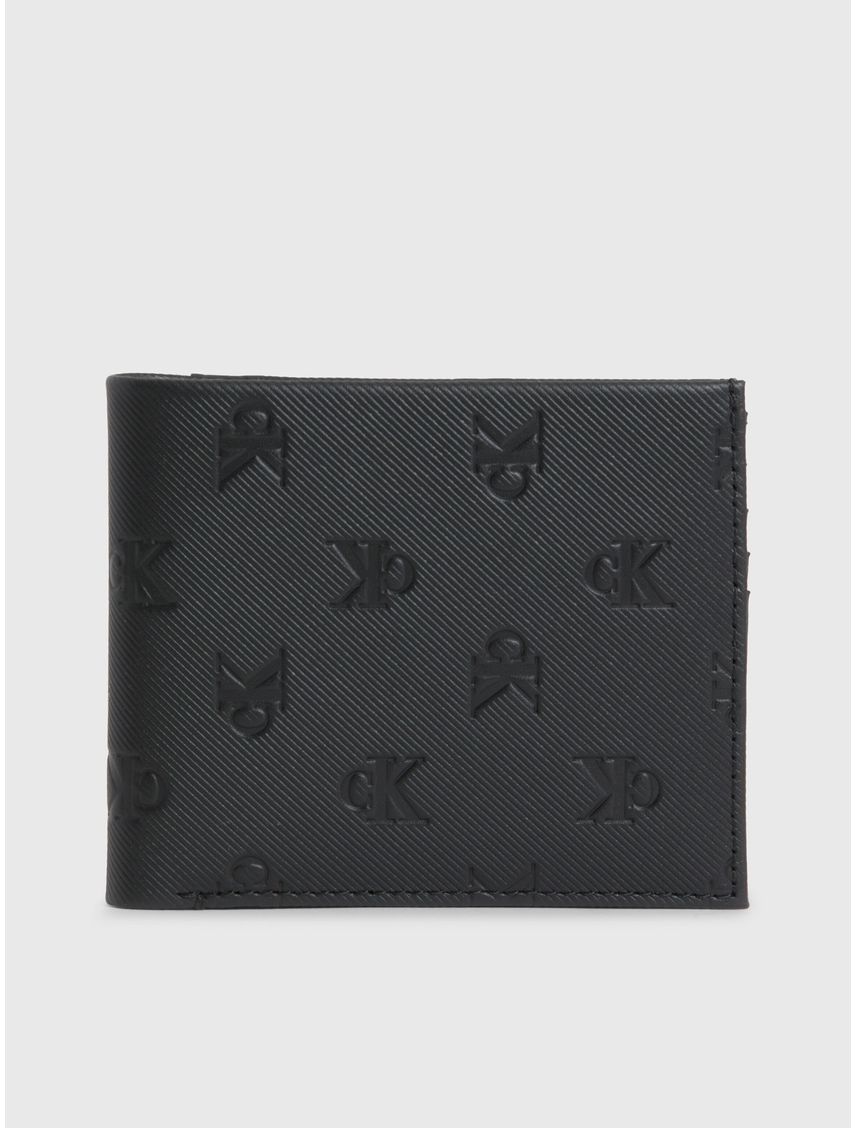 Billetera de cuero con logo