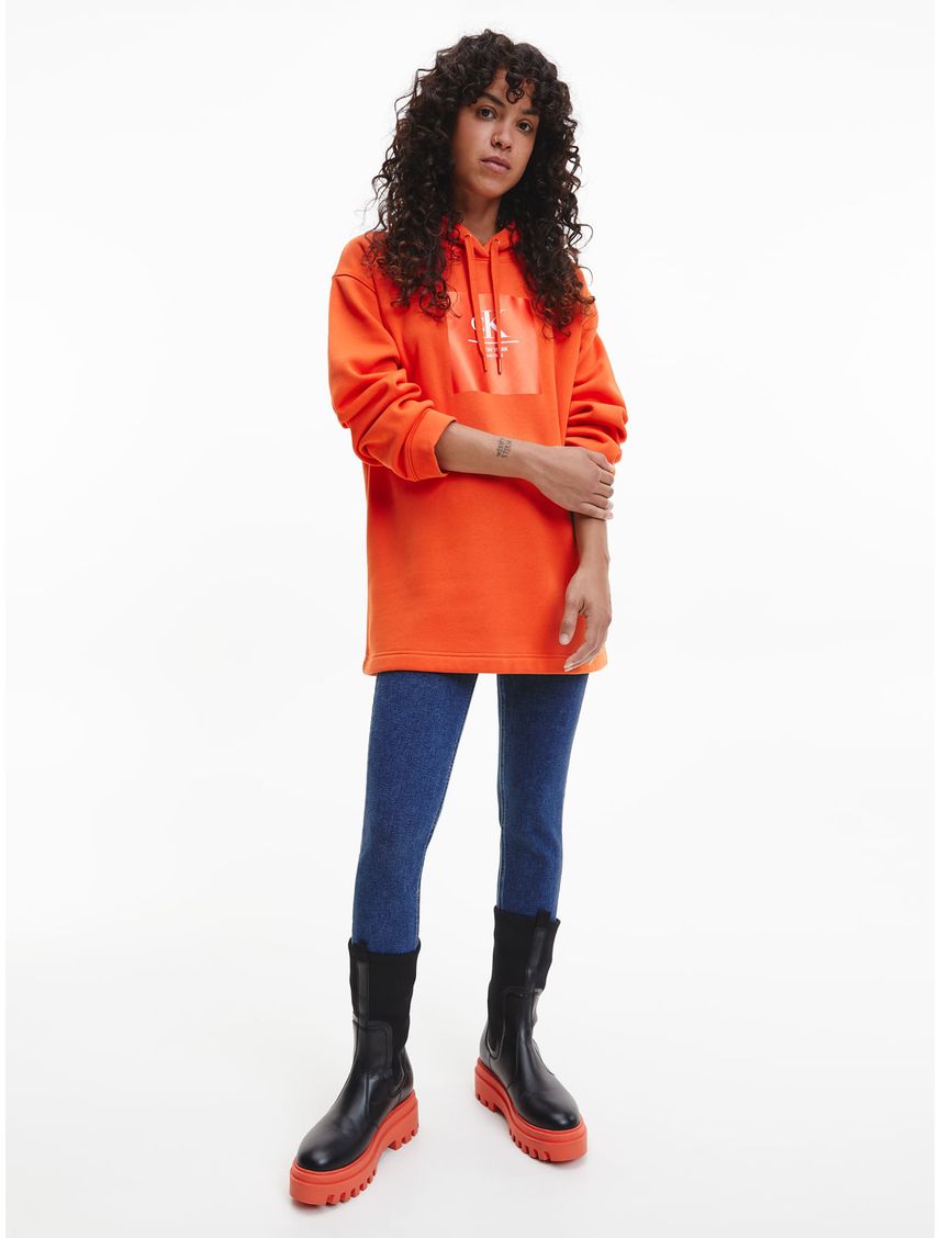 Buzo oversized con capucha y logo
