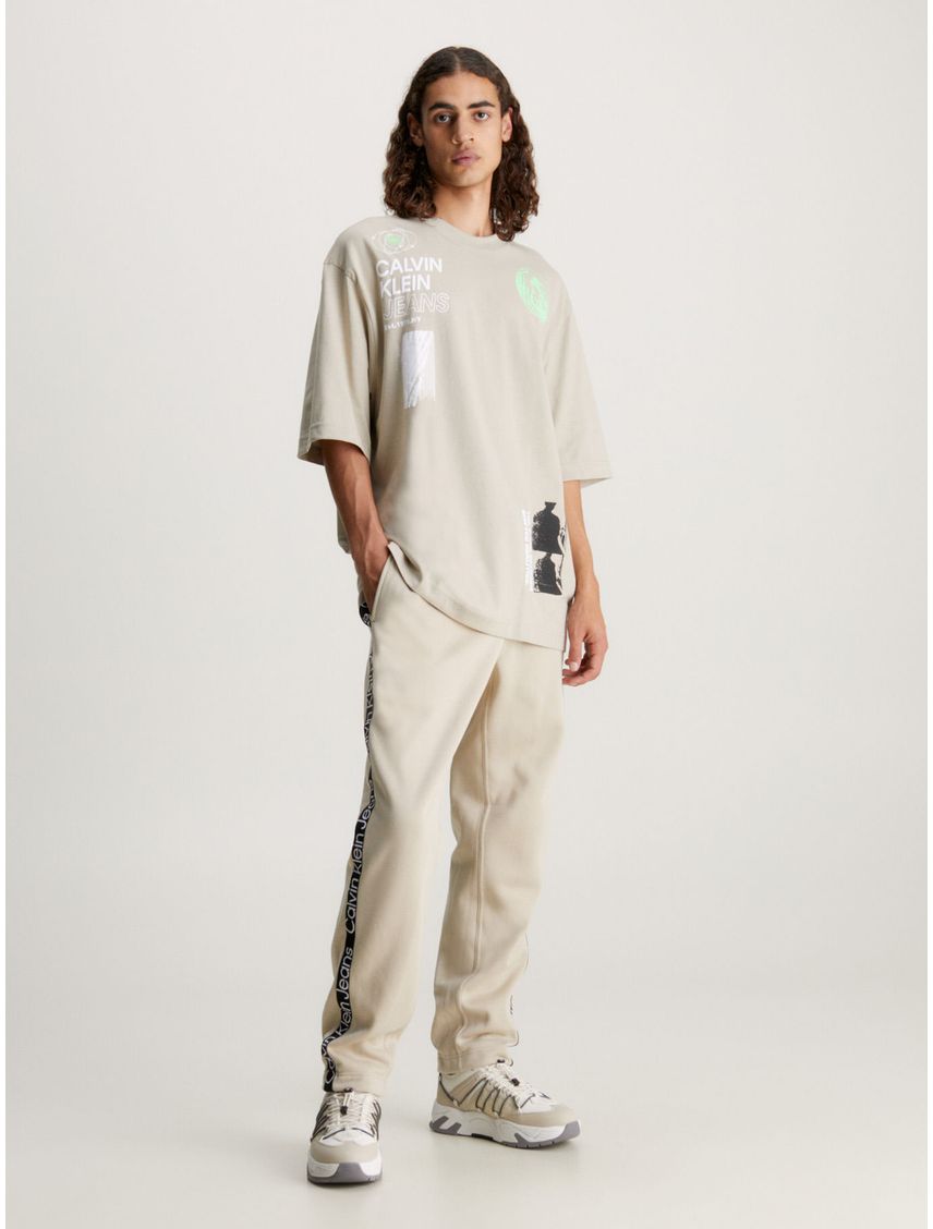 Pantalón de chándal holgado con logo Tape