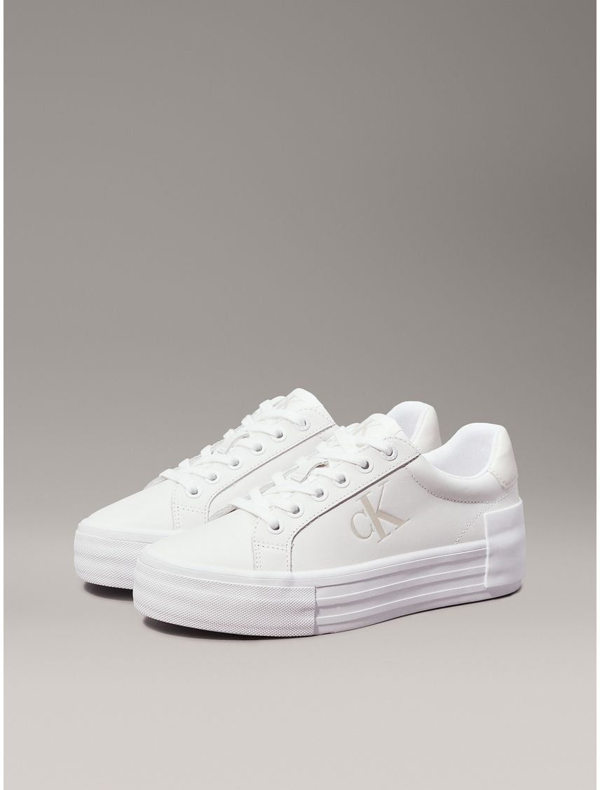 Zapatillas de plataforma de cuero
