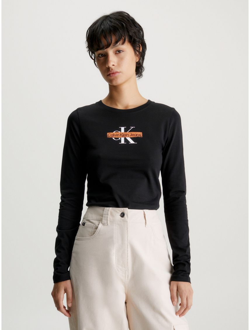 Remera de manga larga con logo