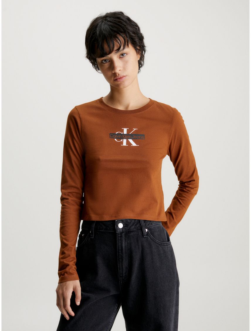 Remera de manga larga con logo
