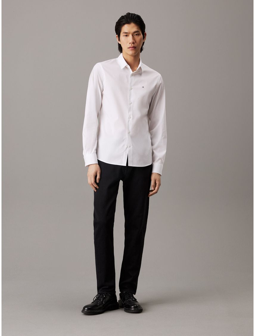 Camisa de Poplín Elástico Slim Fit