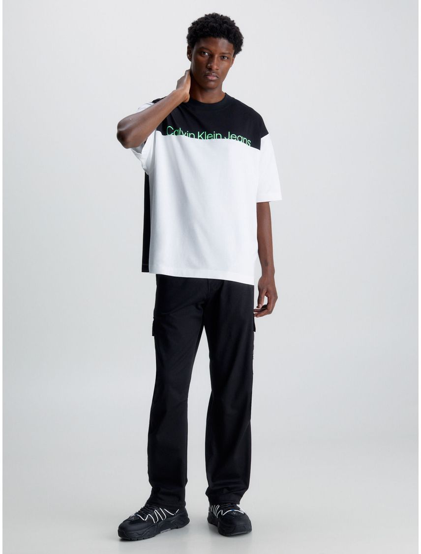 Remera oversize color block