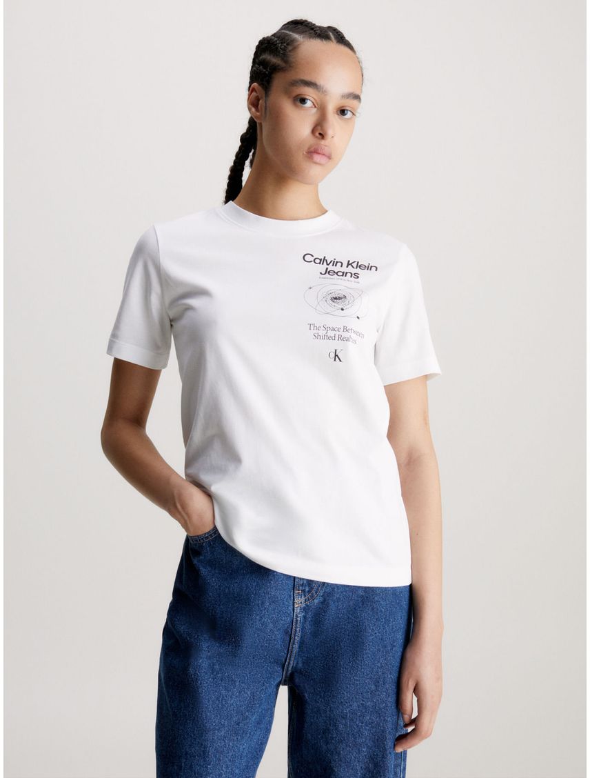 Remera relaxed con estampado en el frente