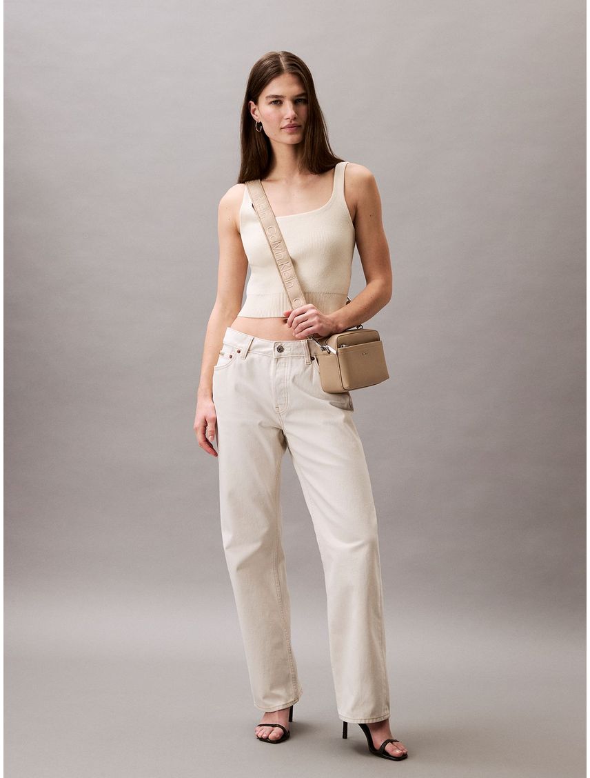 Jeans rectos estilo 90s con lavado color tiza