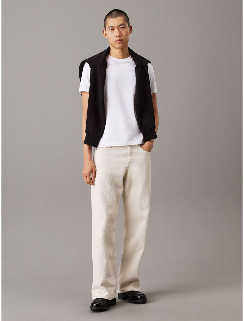 Remera con monograma en efecto difuminado