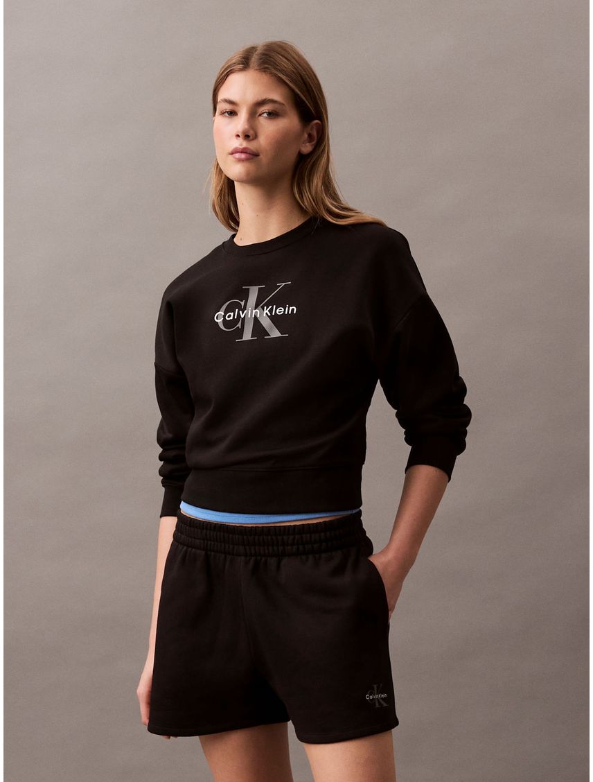 Buzo frizado con monograma Relaxed