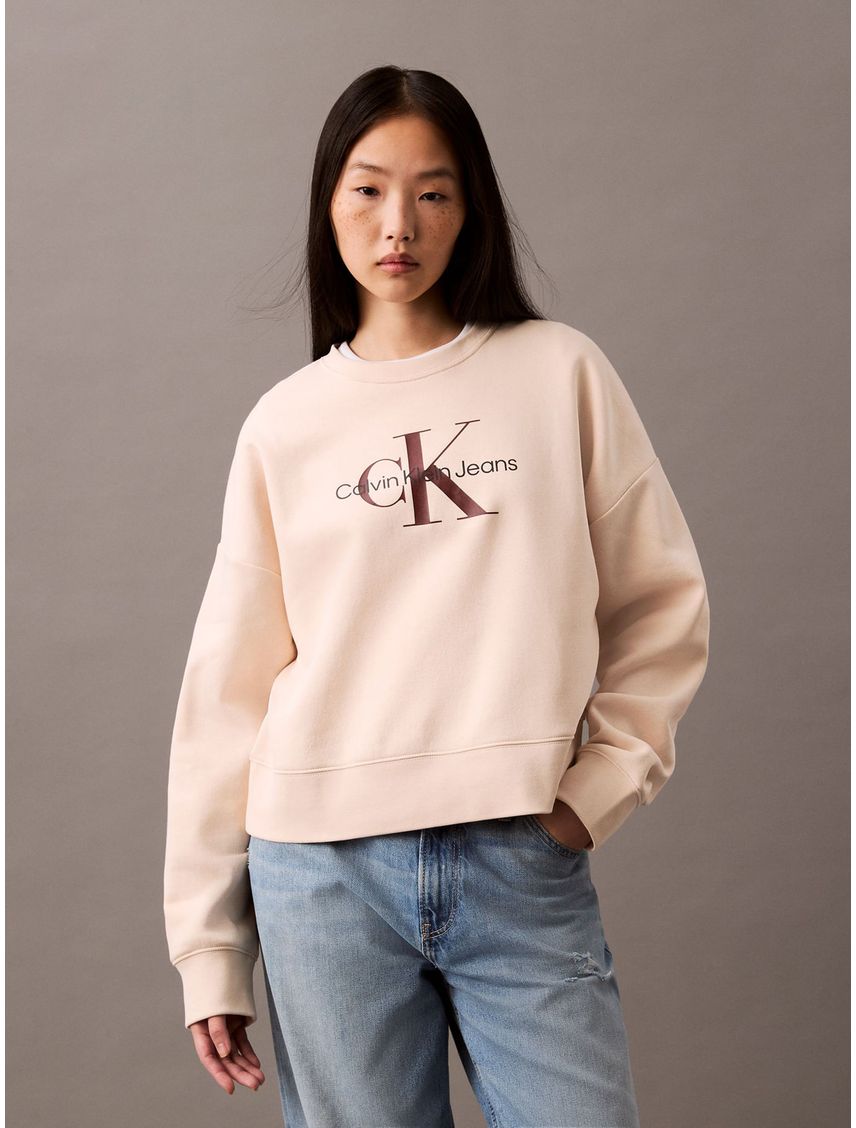 Buzo frizado con monograma Relaxed