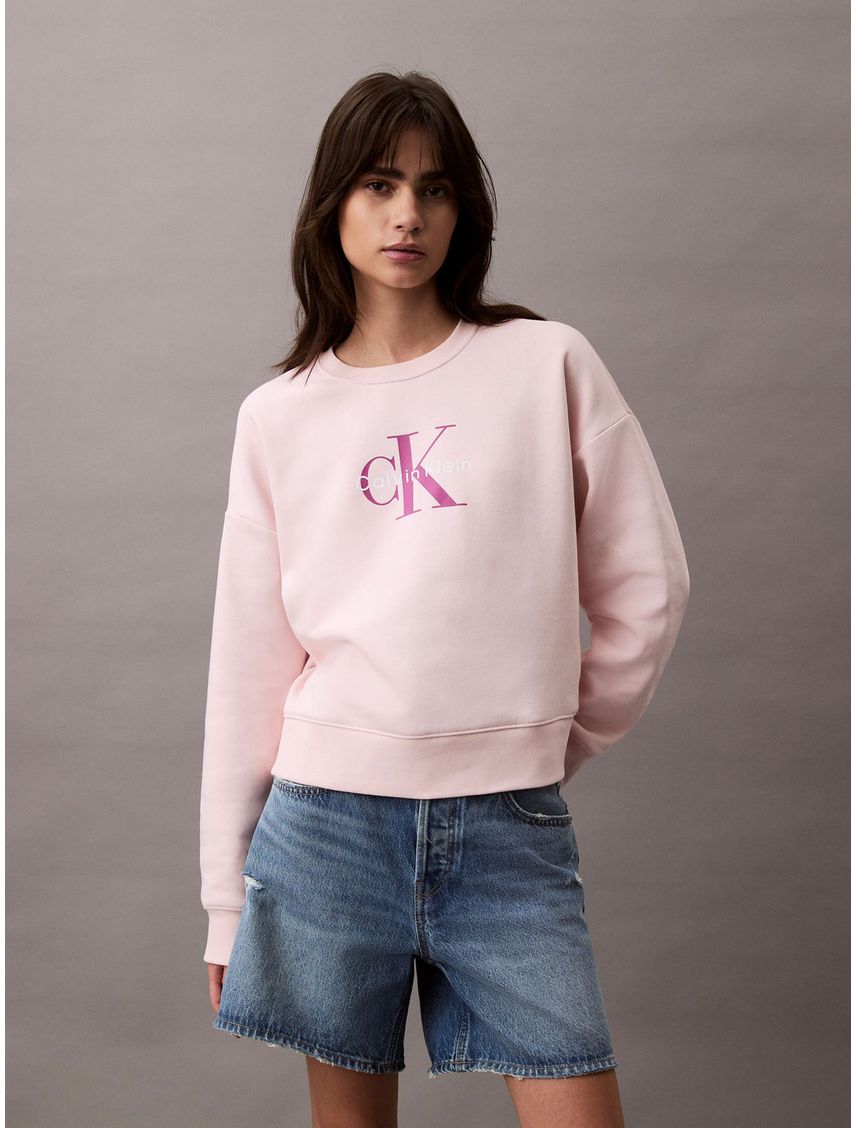 Buzo frizado con monograma Relaxed