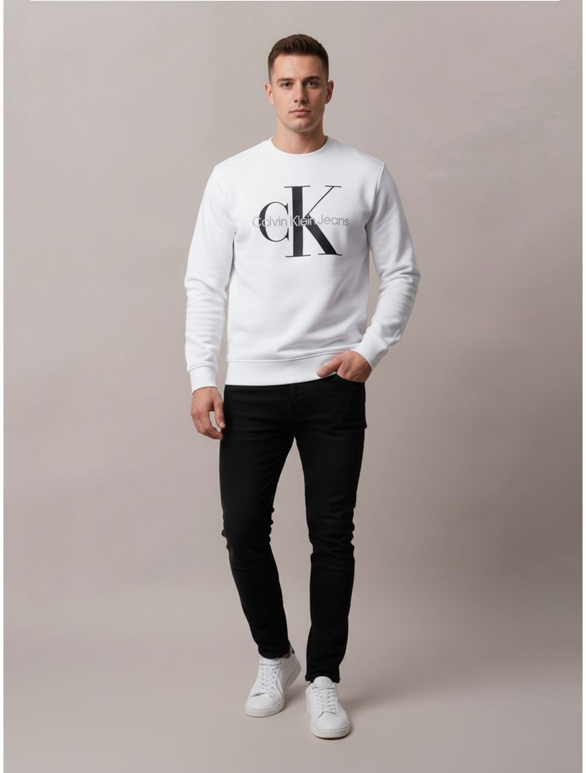 Buzo de cuello redondo con  monograma