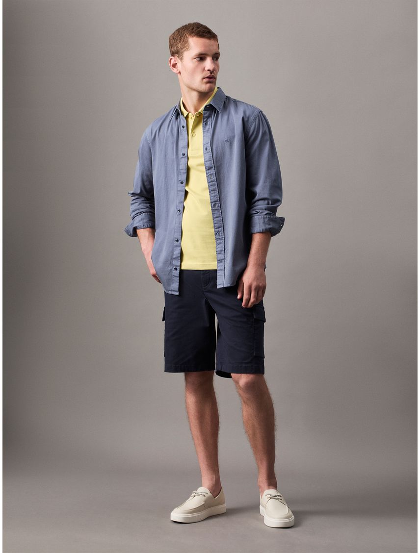 Shorts cargo rectos de sarga