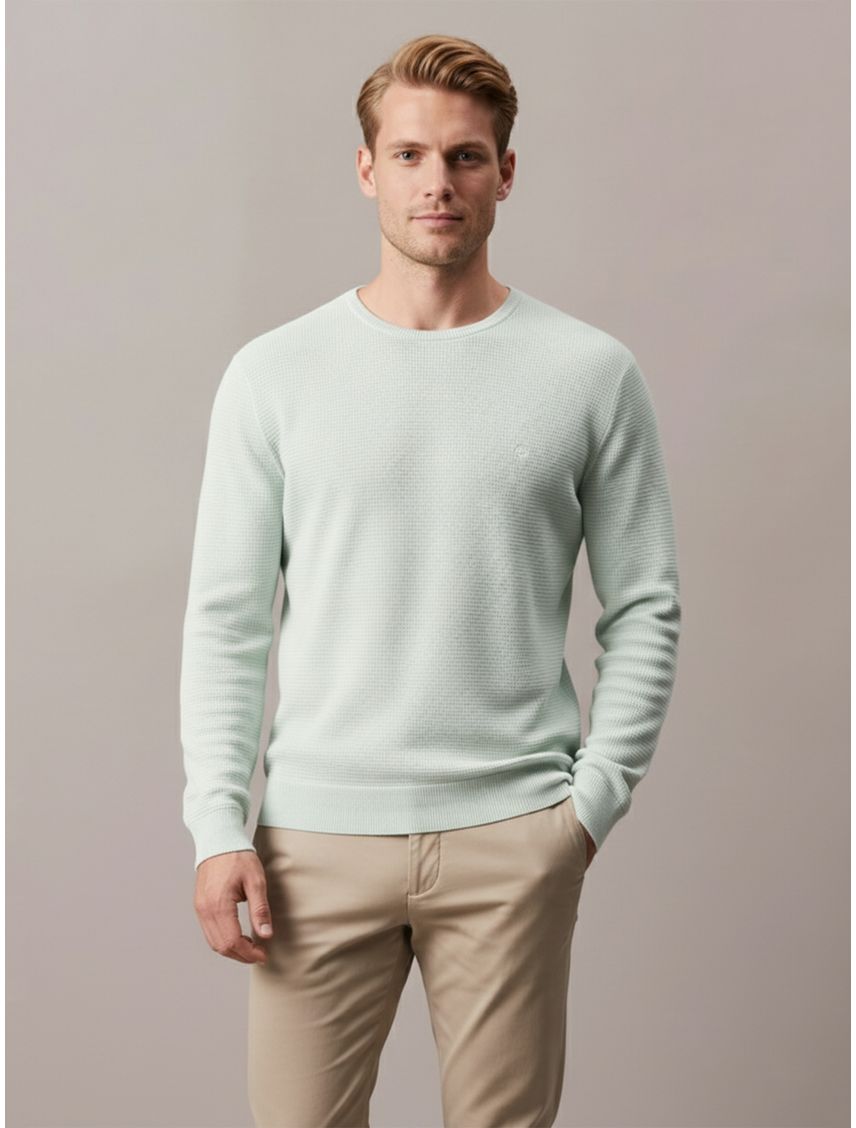 Sweater con textura micro waffle