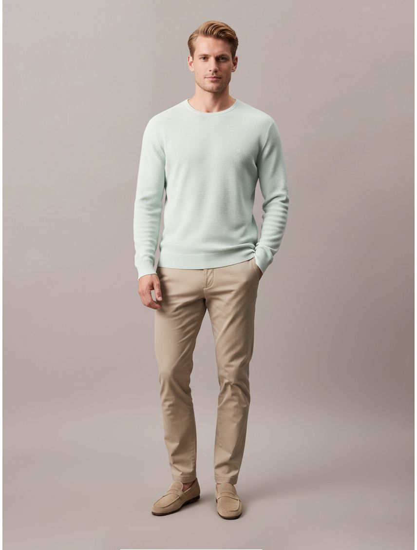 Sweater con textura micro waffle