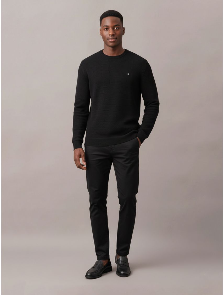 Sweater con textura micro waffle