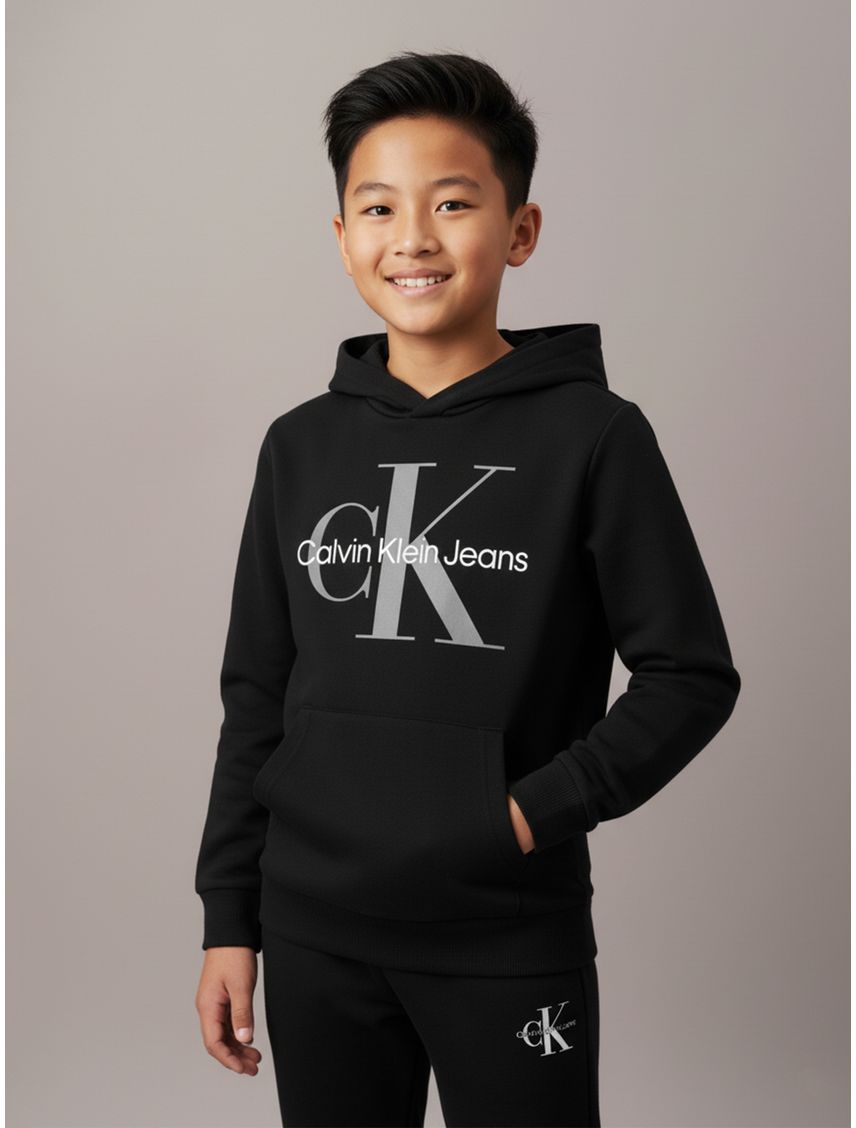 Buzo Con Capucha Y Logo Para Niño/Adolescente