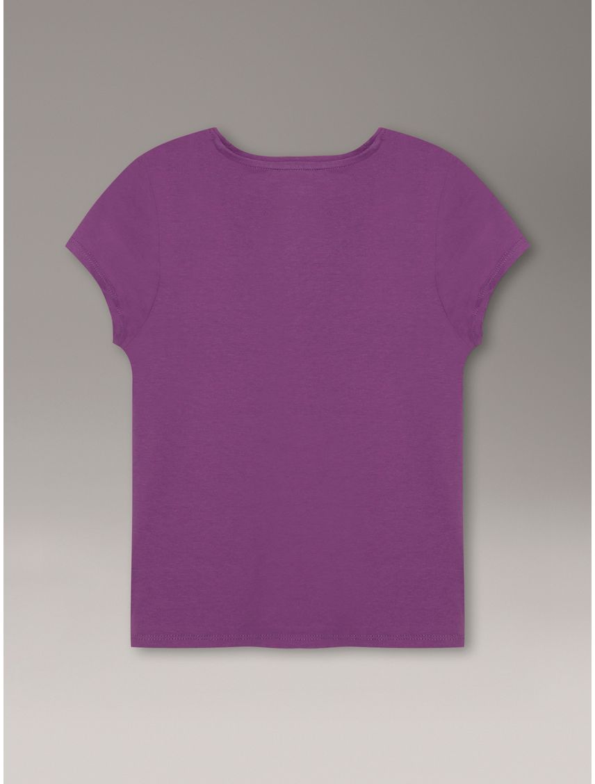 Remera con monograma y detalle de lentejuelas para niña