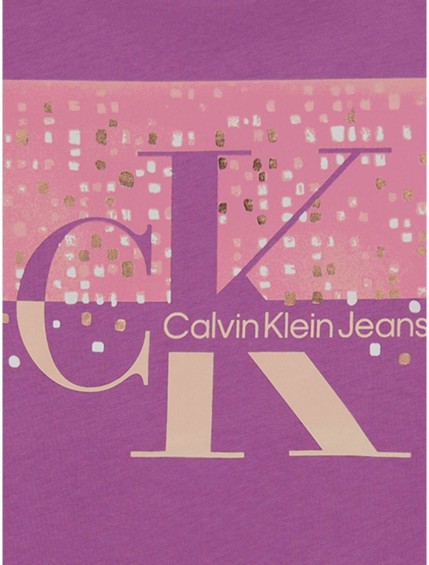 Remera sparkle monogram para niña