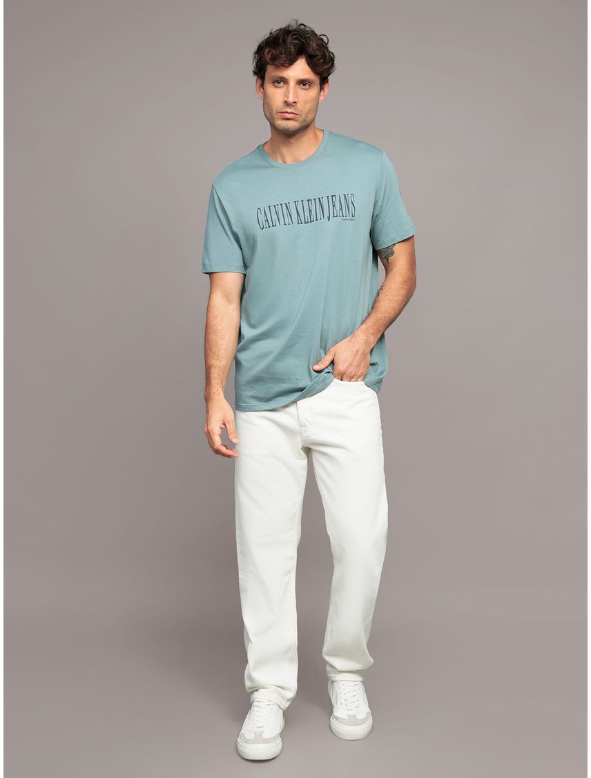 Remera stretch graphic crewneck