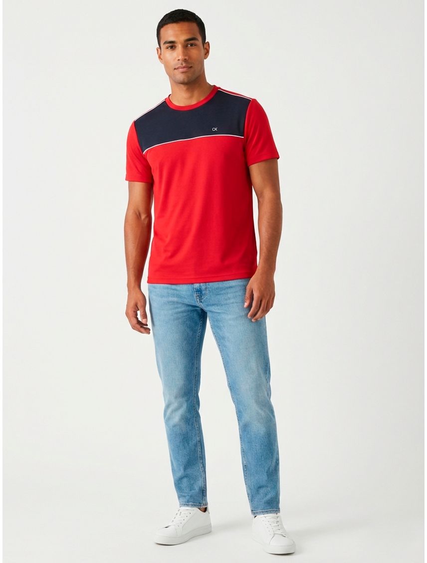 Remera Piping Blocked Micropiqué Regular Fit