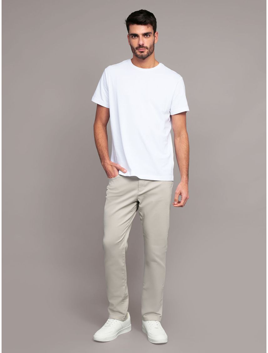 Pantalón slim brushed