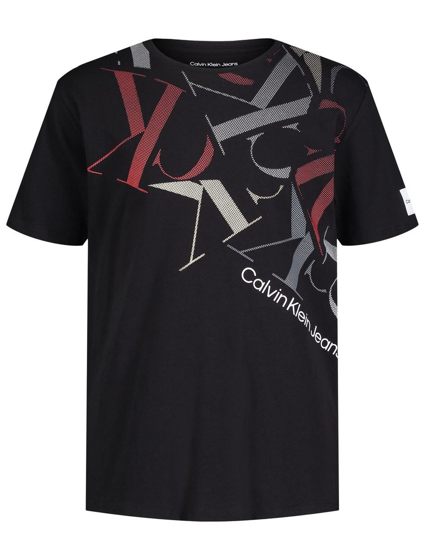 Remera con logo CK fragmentado