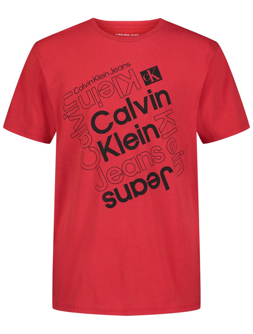 Remera con logo estampado multidireccional