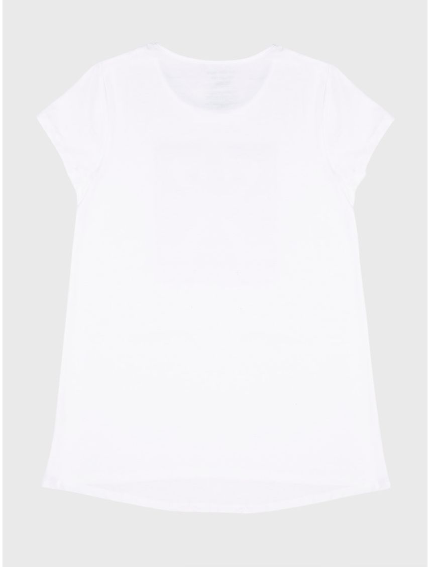 Remera con logotipo de lentejuelas para niña