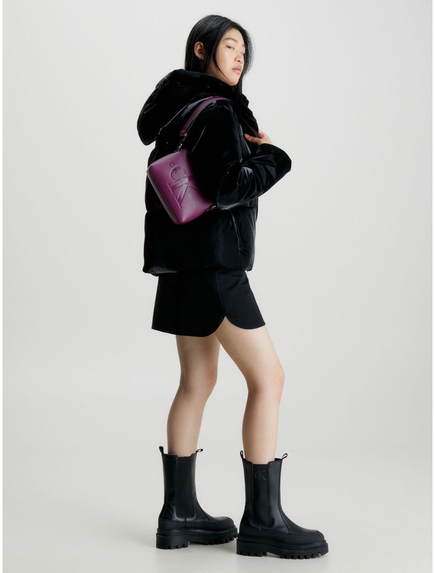 Cartera cruzada sculpted con monograma - TALLA:OS